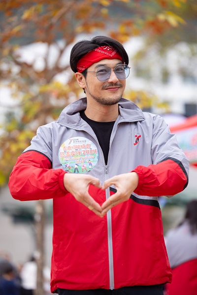 栢天男先生很開心能參加協會慈善步行2024。 栢天男先生很開心能參加協會慈善步行2024。